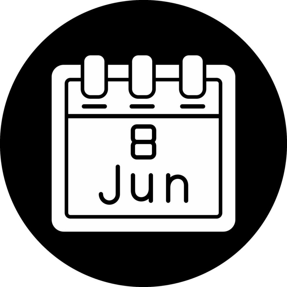 June 8 Vector Icon