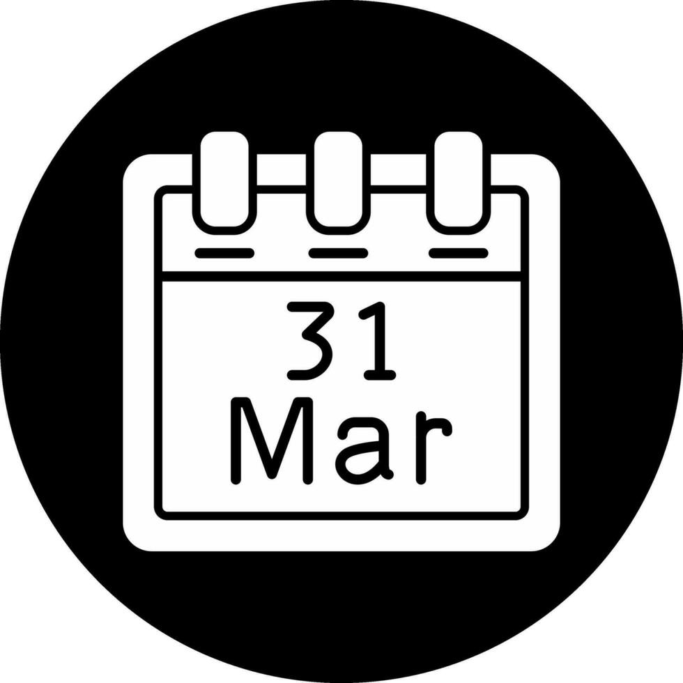 March 31 Vector Icon