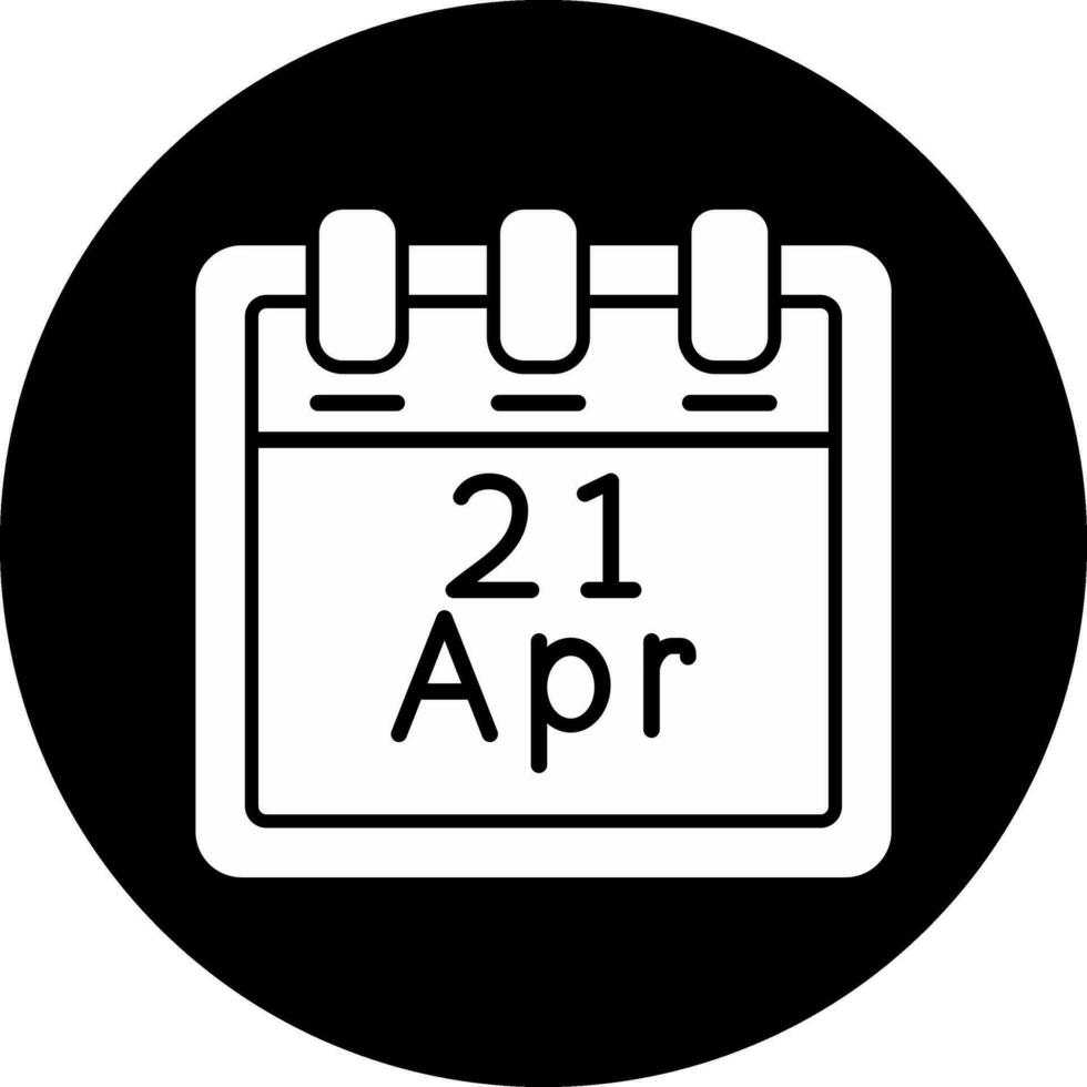 abril 21 vector icono