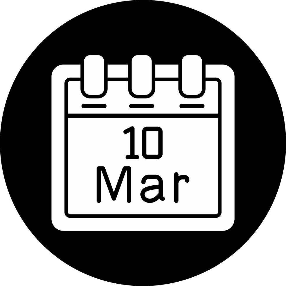 March 10 Vector Icon