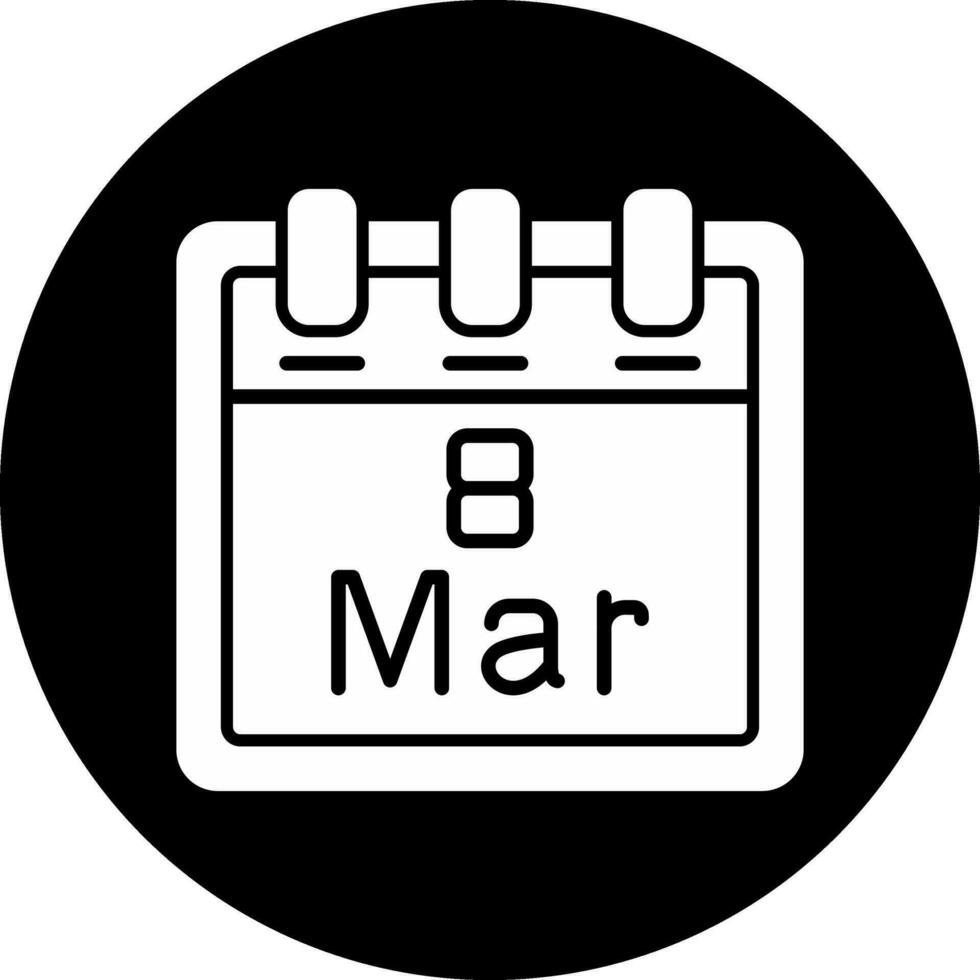 marzo 8 vector icono