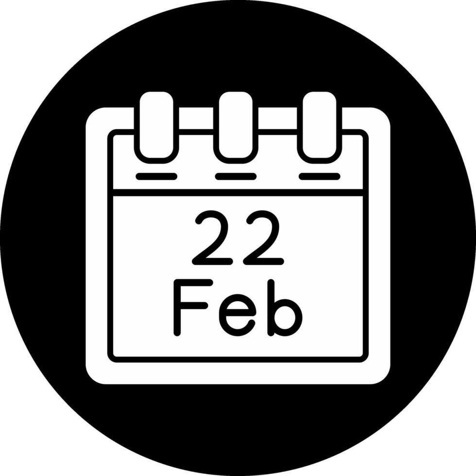 February 22 Vector Icon