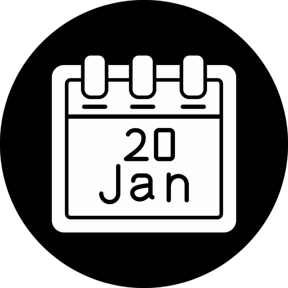 January 20 Vector Icon