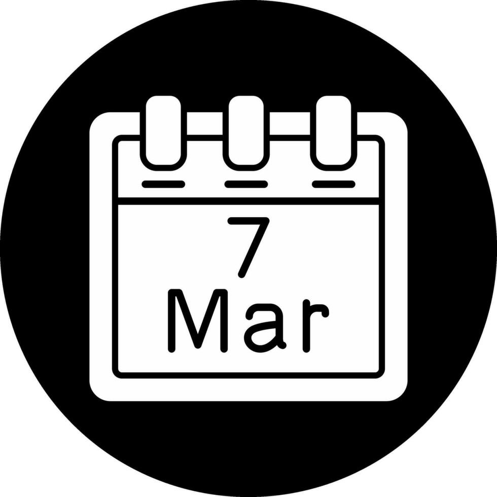 March 7 Vector Icon