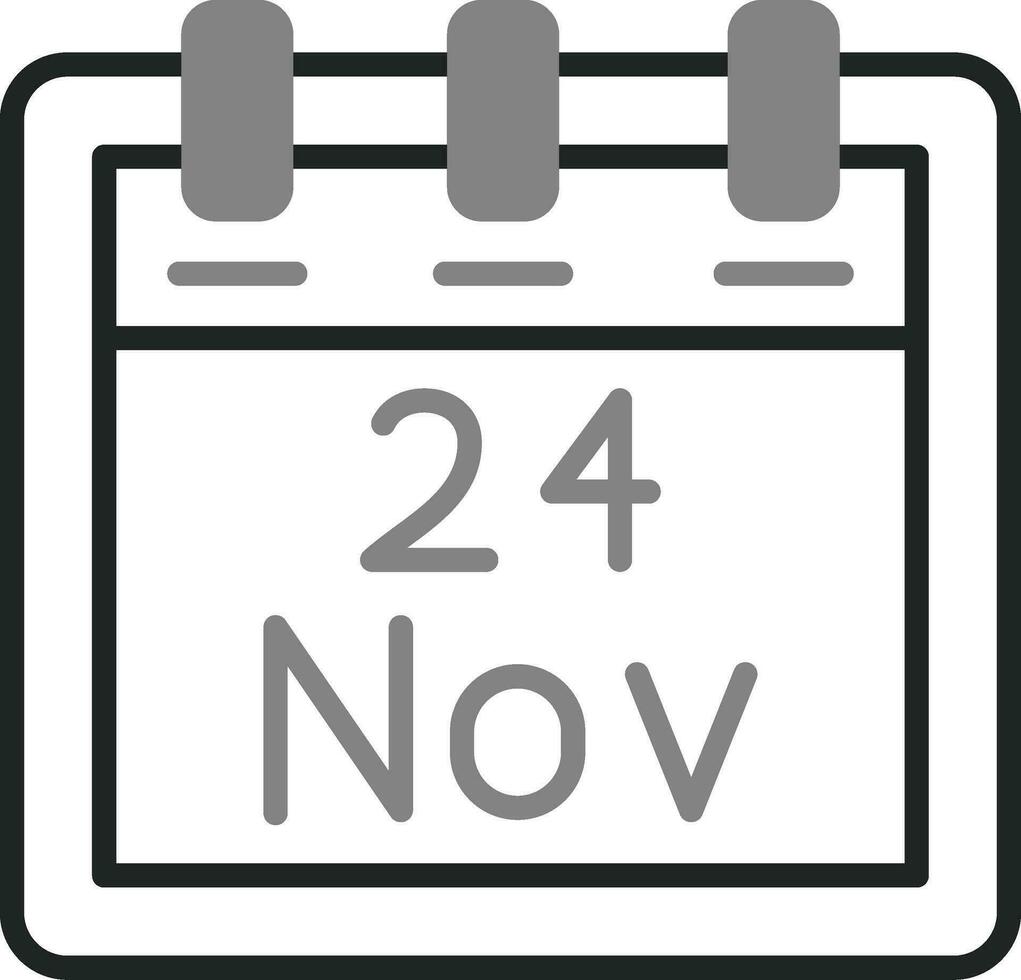 noviembre 24 vector icono