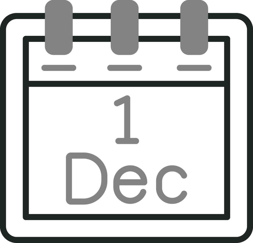 December 1 Vector Icon