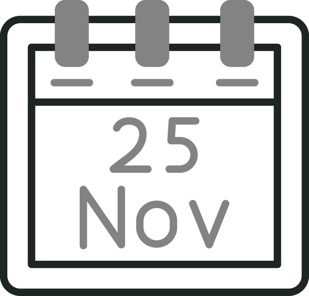 November 25 Vector Icon