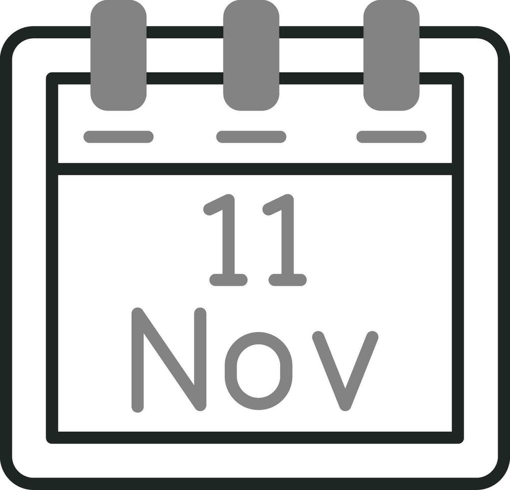 noviembre 11 vector icono