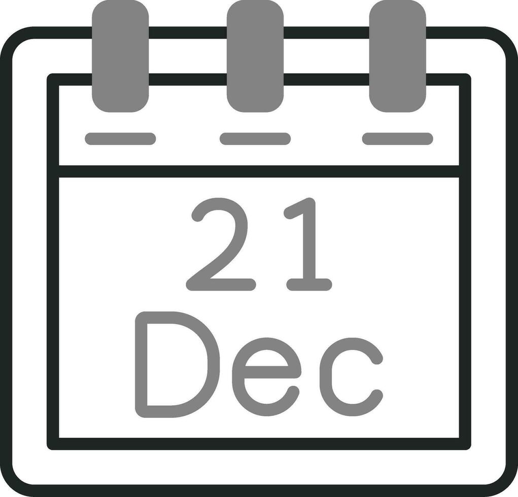 December 21 Vector Icon