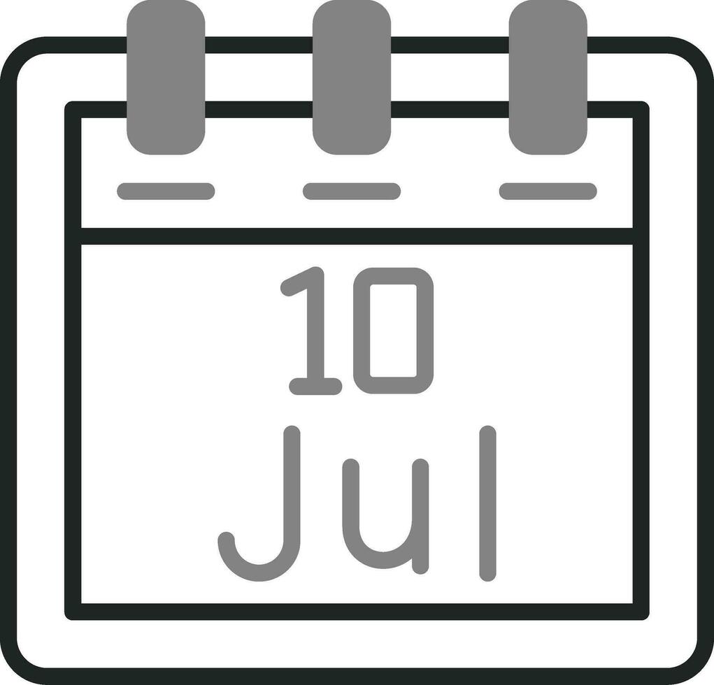 July 10 Vector Icon