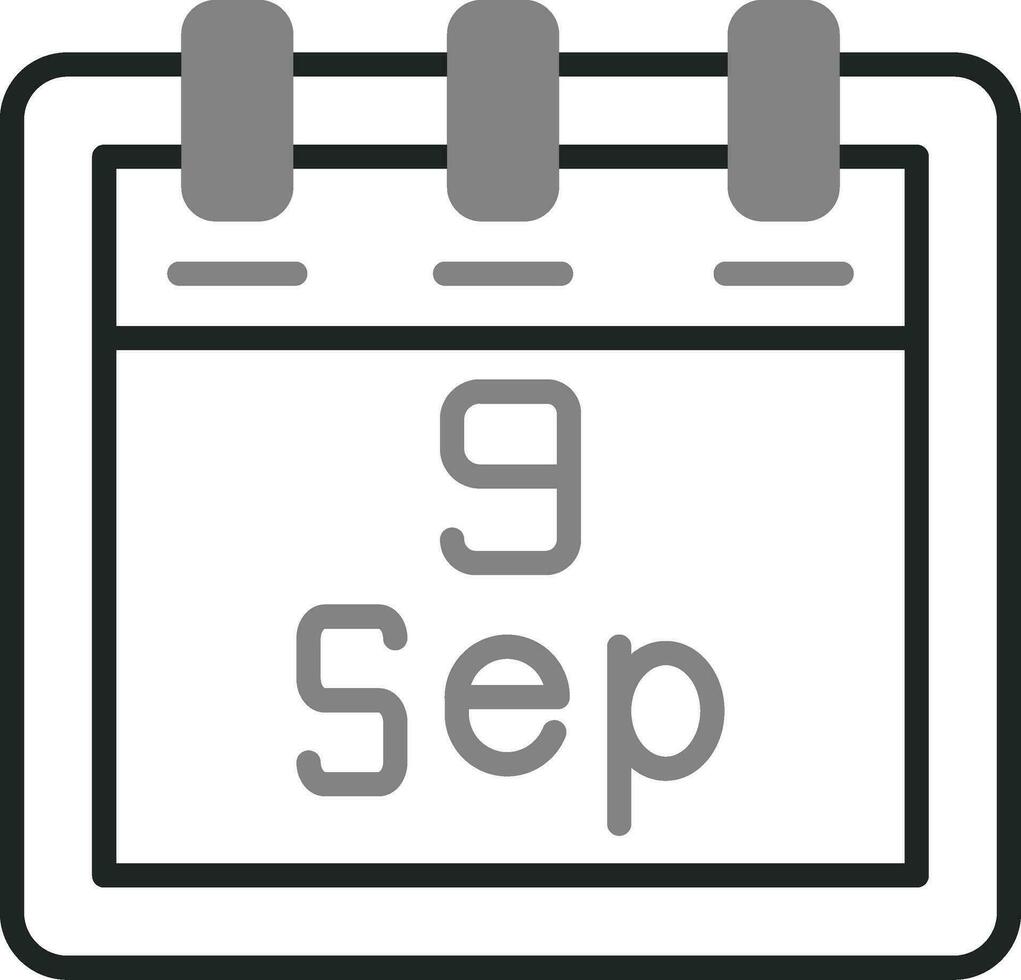 September 9 Vector Icon