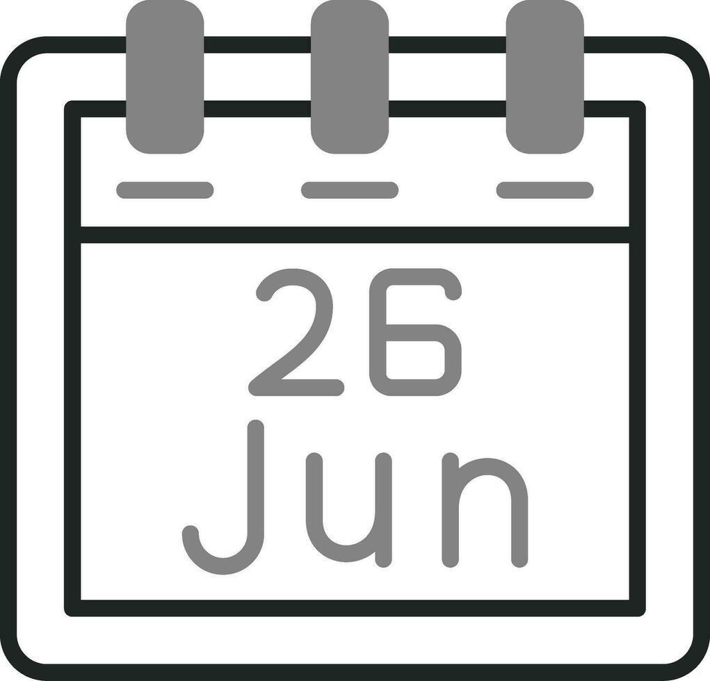 June 26 Vector Icon