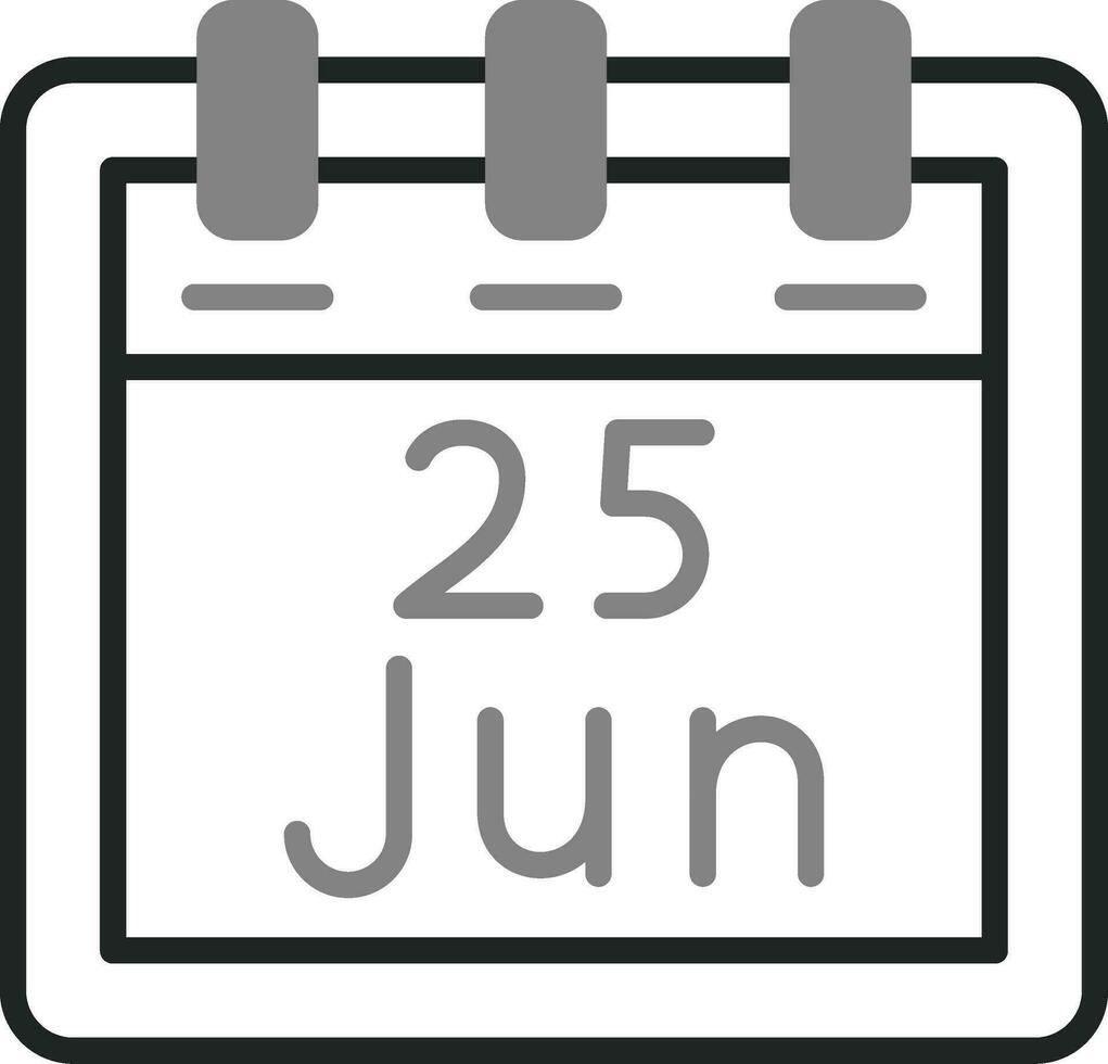 June 25 Vector Icon