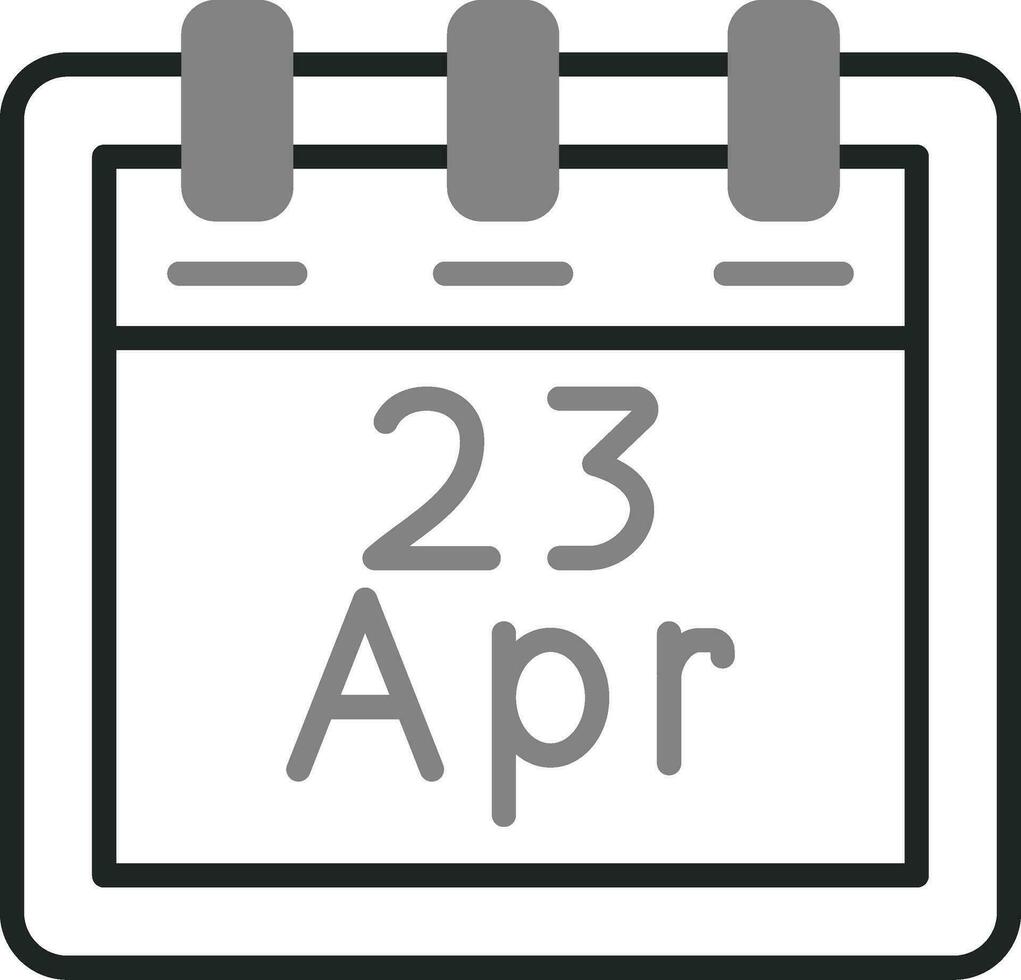 April 23 Vector Icon