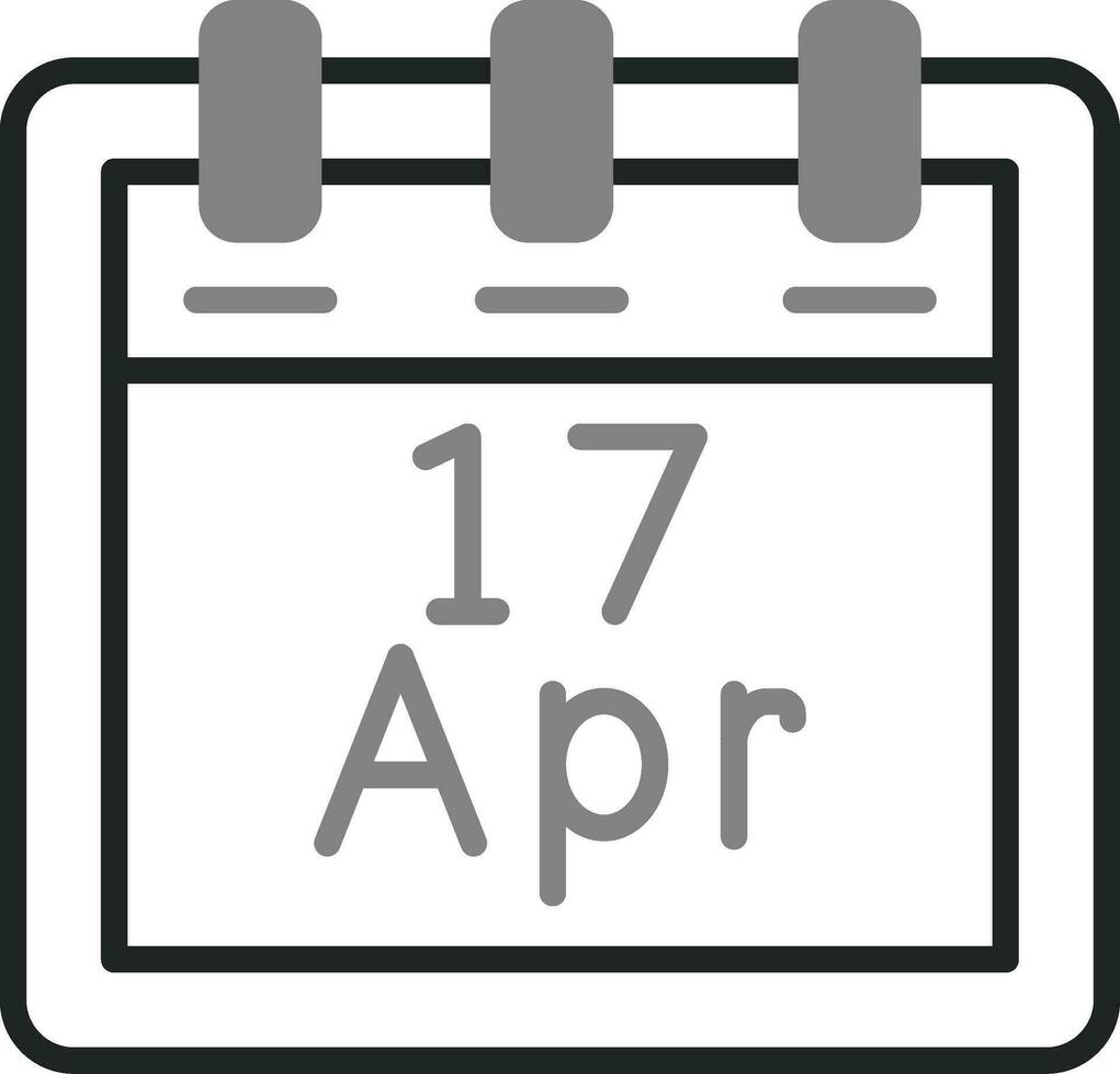 April 17 Vector Icon