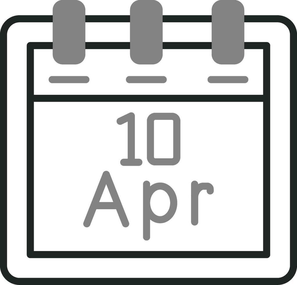 April 10 Vector Icon