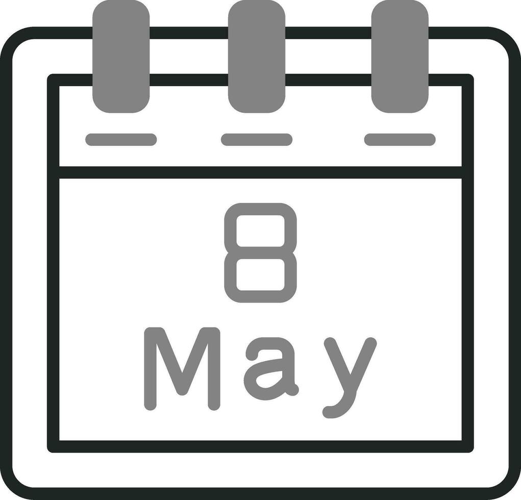 May 8 Vector Icon