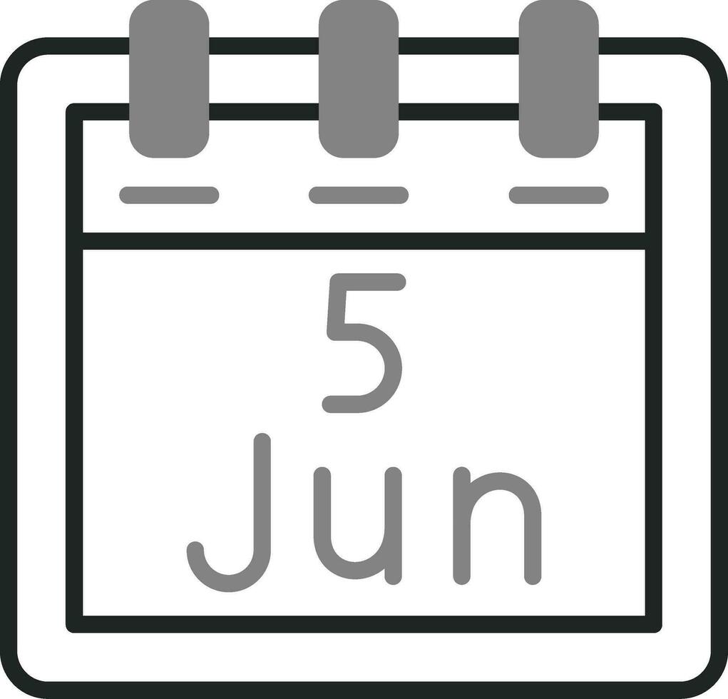 June 5 Vector Icon