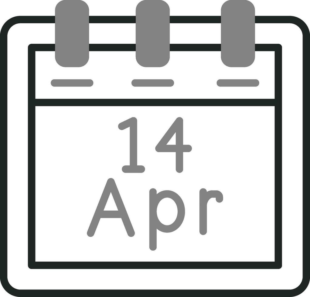 April 14 Vector Icon