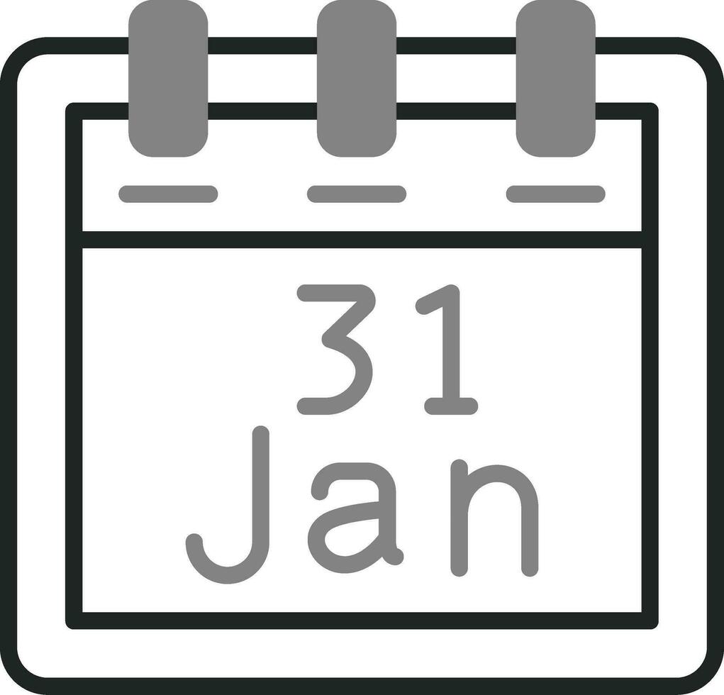 enero 31 vector icono