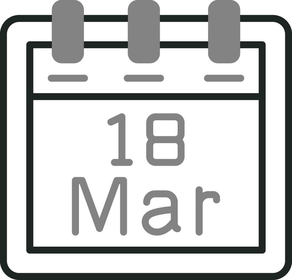 March 18 Vector Icon