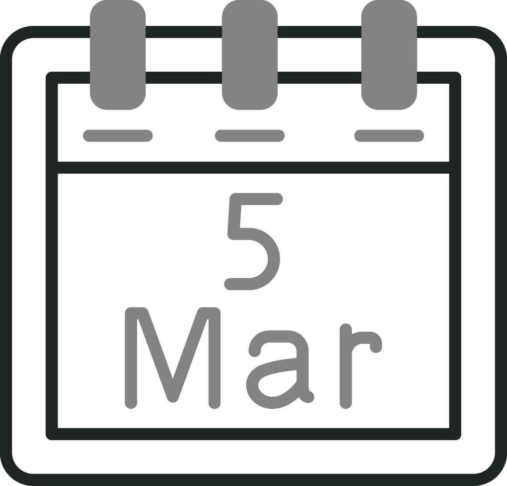 March 5 Vector Icon
