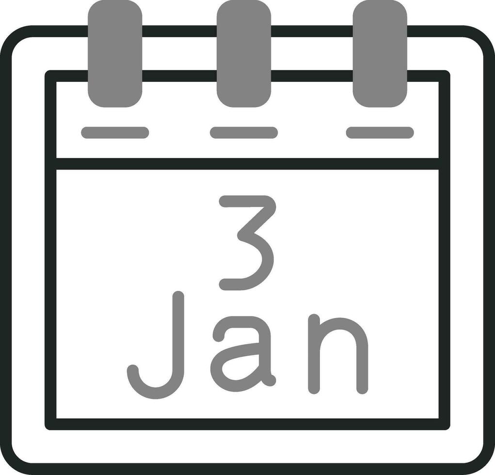 January 3 Vector Icon