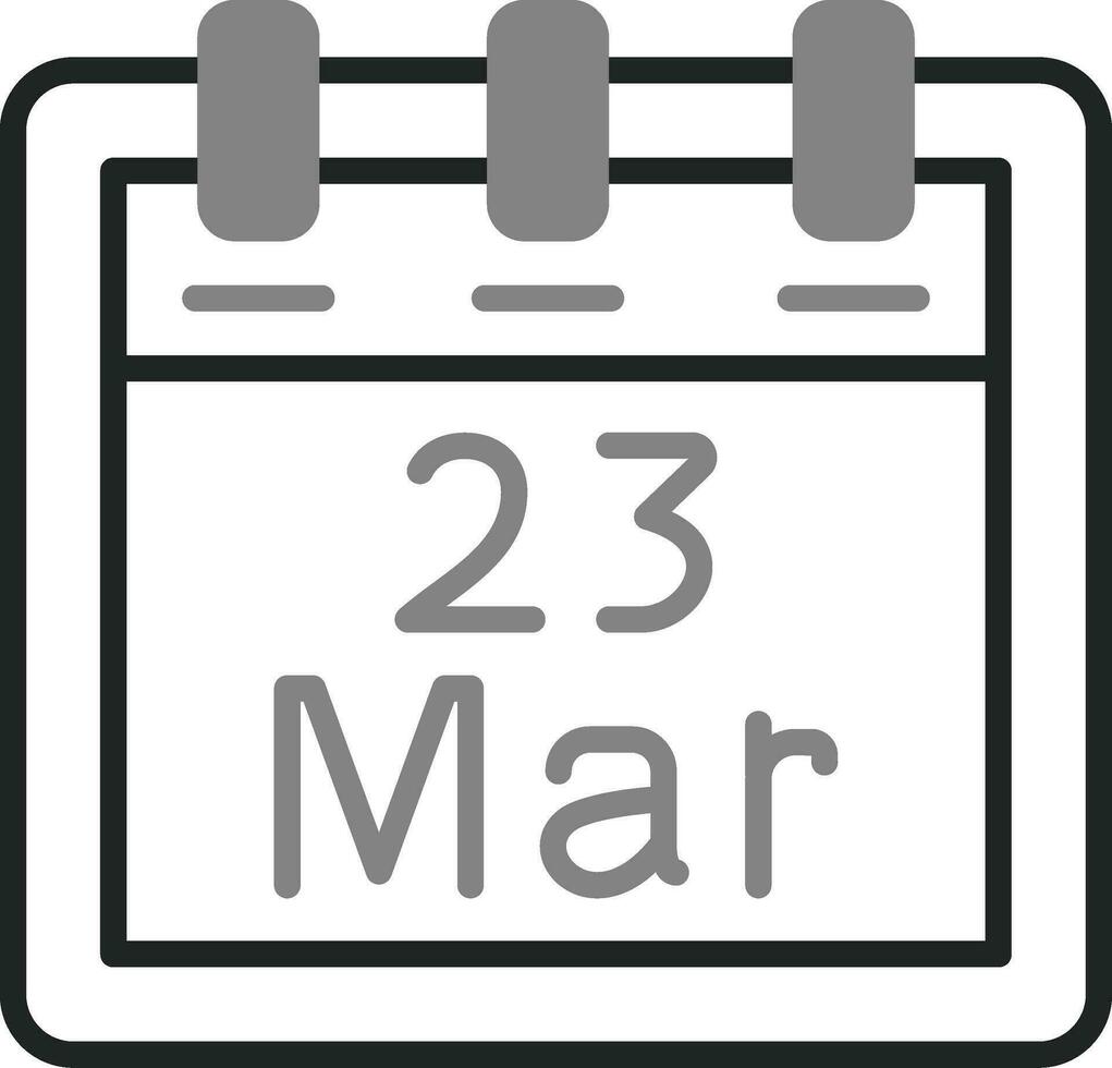 March 23 Vector Icon