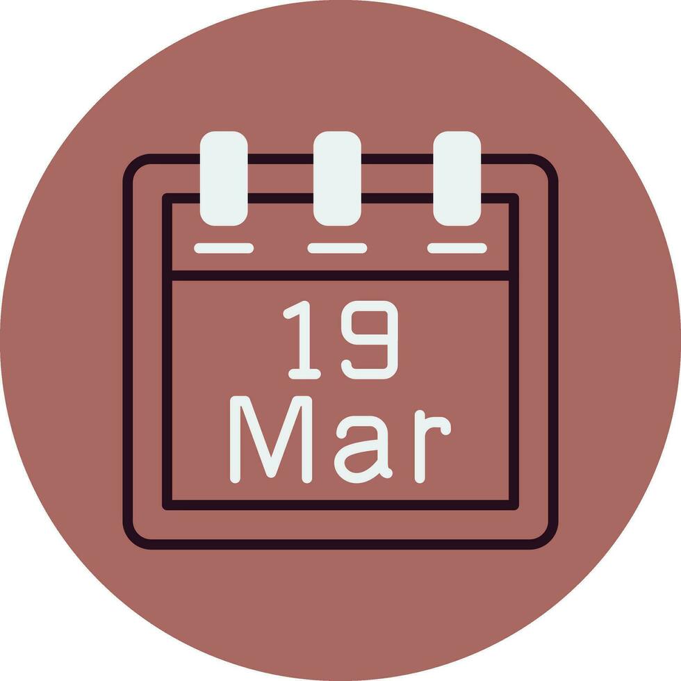 March 19 Vector Icon