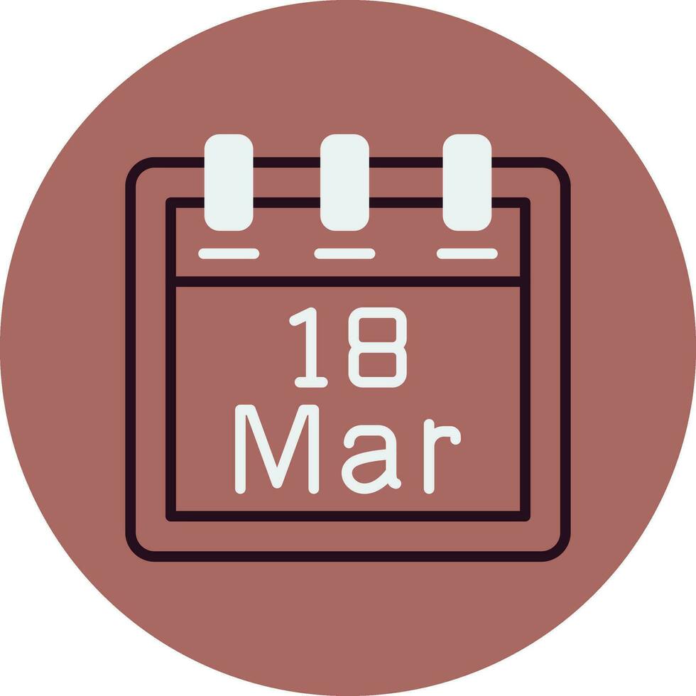 March 18 Vector Icon