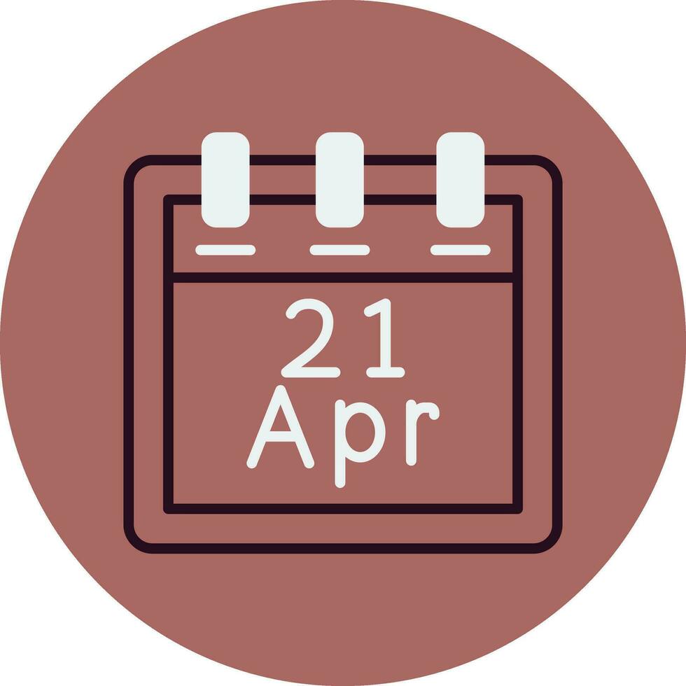 April  21 Vector Icon
