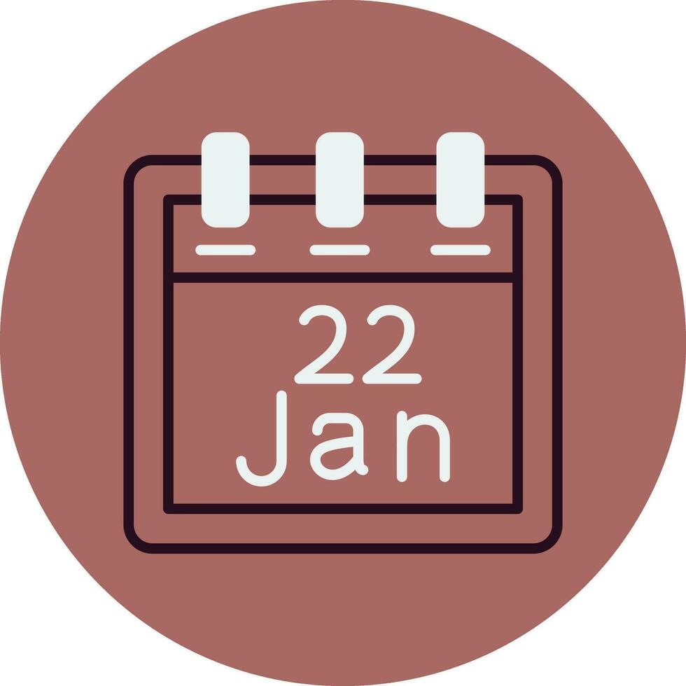 January 22 Vector Icon