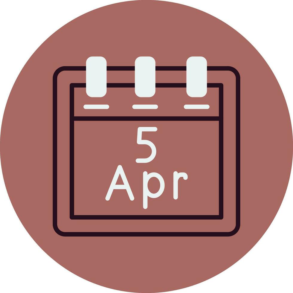 April 5 Vector Icon