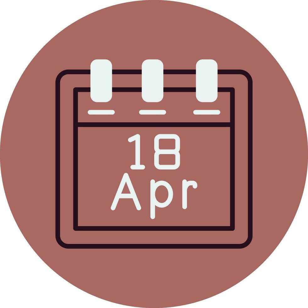 April 18 Vector Icon