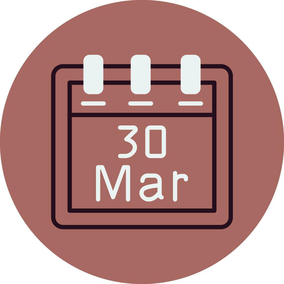 March 30 Vector Icon