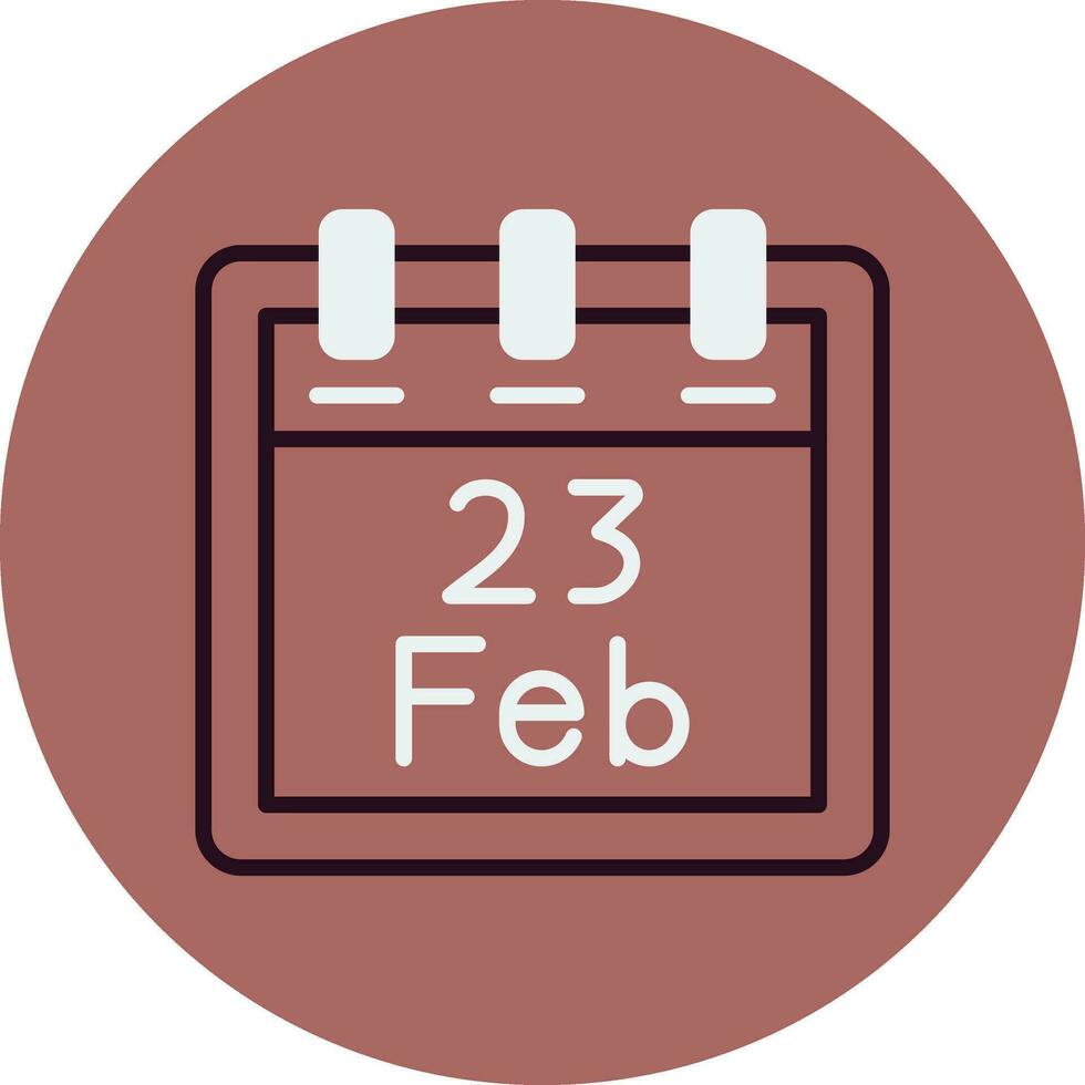 February 23 Vector Icon