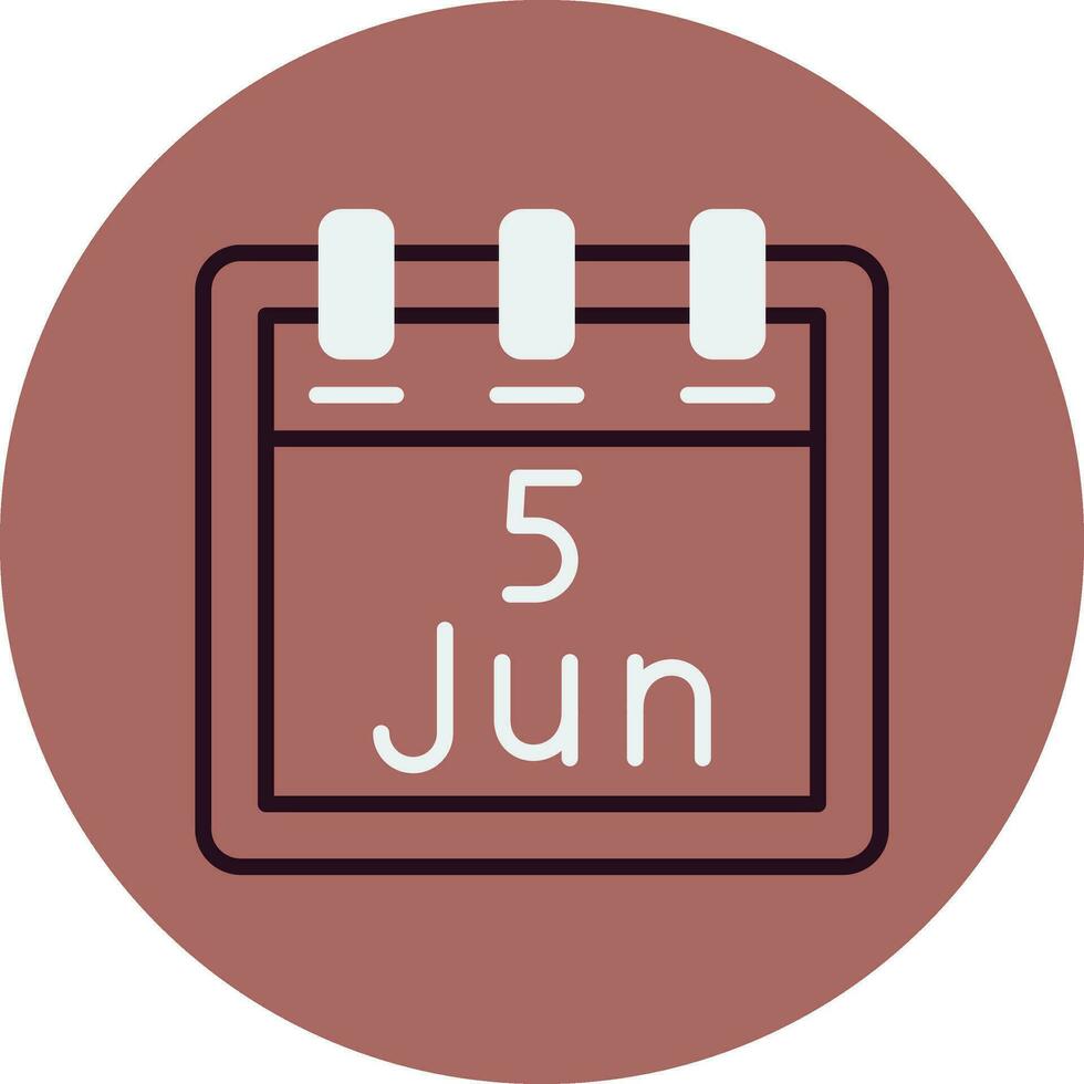 June 5 Vector Icon