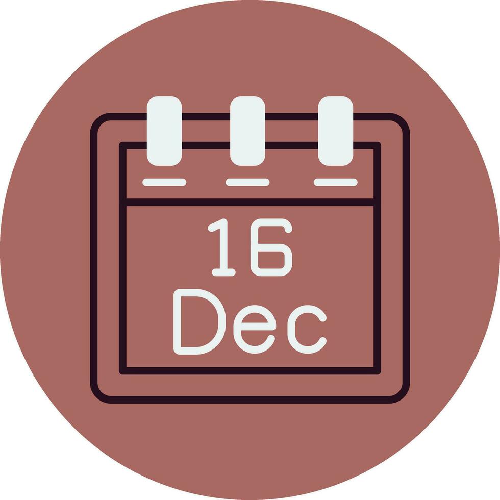 December 16 Vector Icon