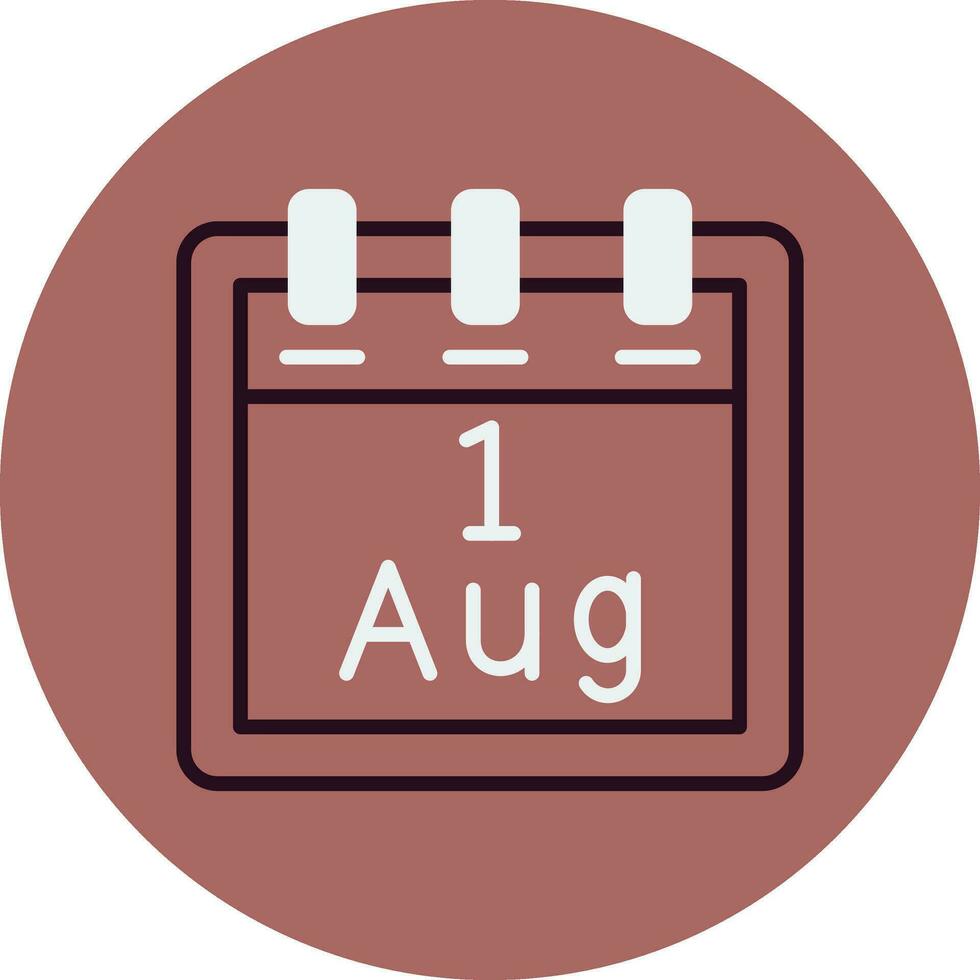 August 1 Vector Icon