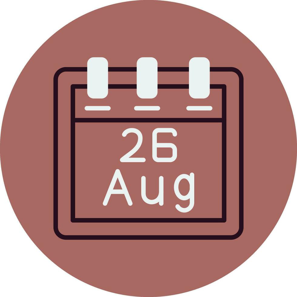 August 26 Vector Icon