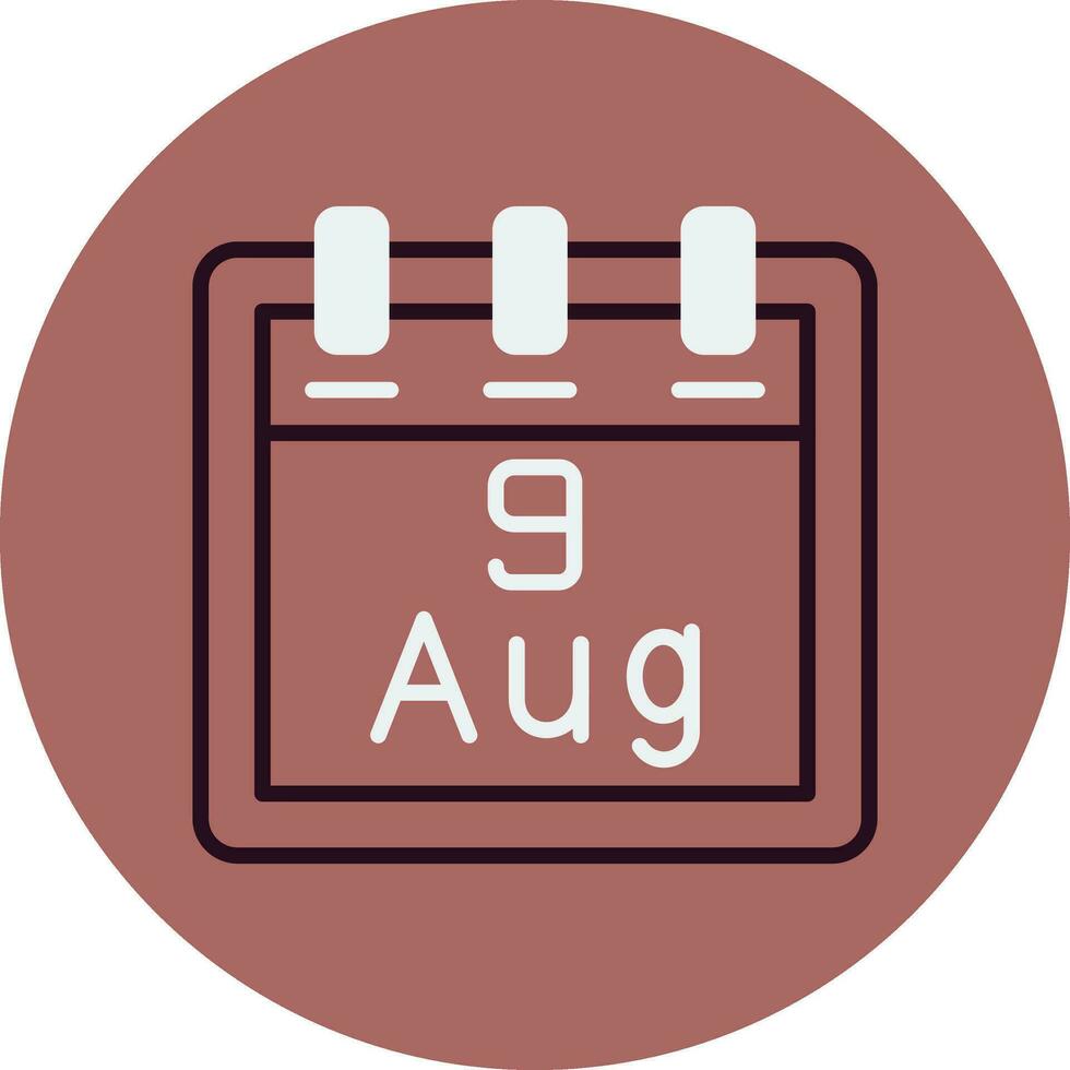 August 9 Vector Icon