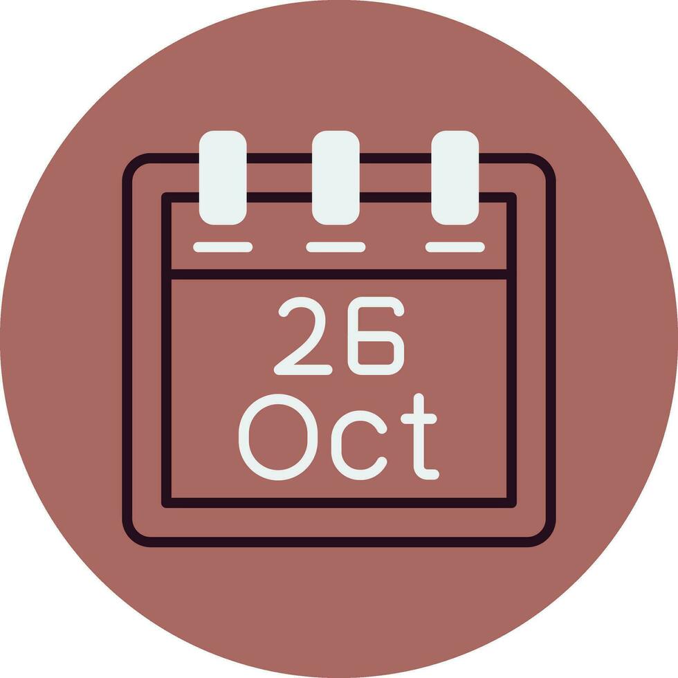 October 26 Vector Icon