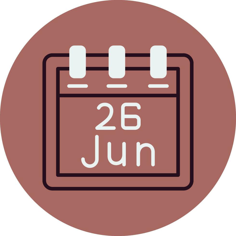 June 26 Vector Icon
