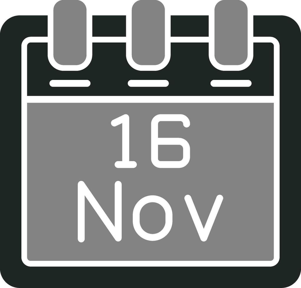 November 16 Vector Icon