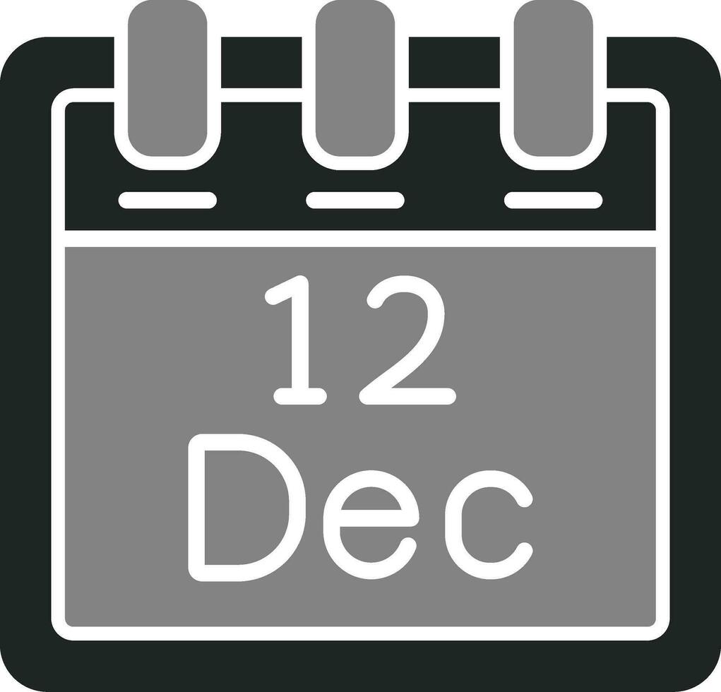 December 12 Vector Icon