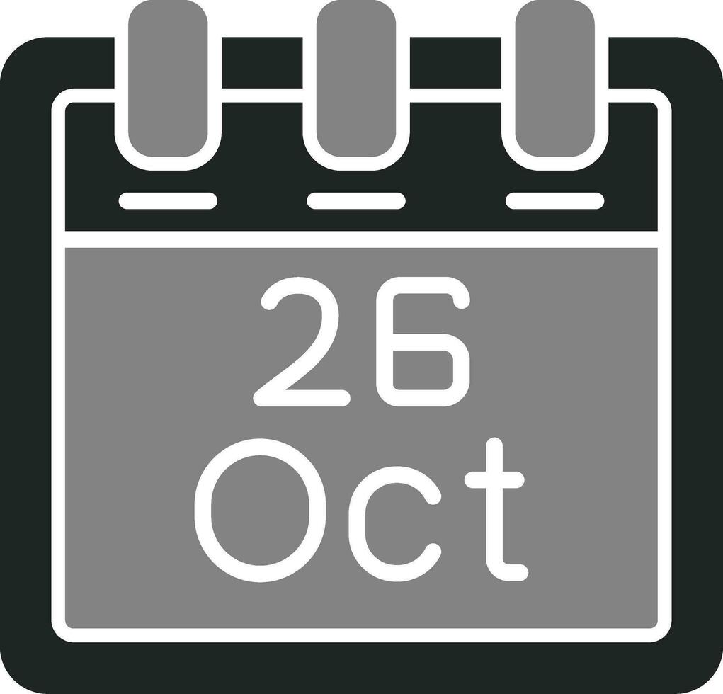 October 26 Vector Icon