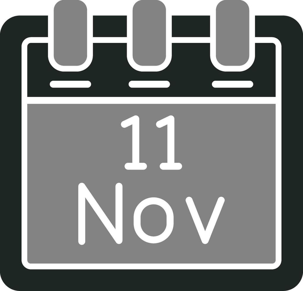 noviembre 11 vector icono