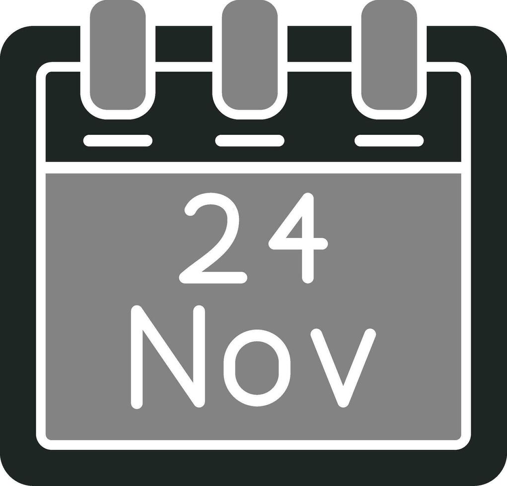 noviembre 24 vector icono