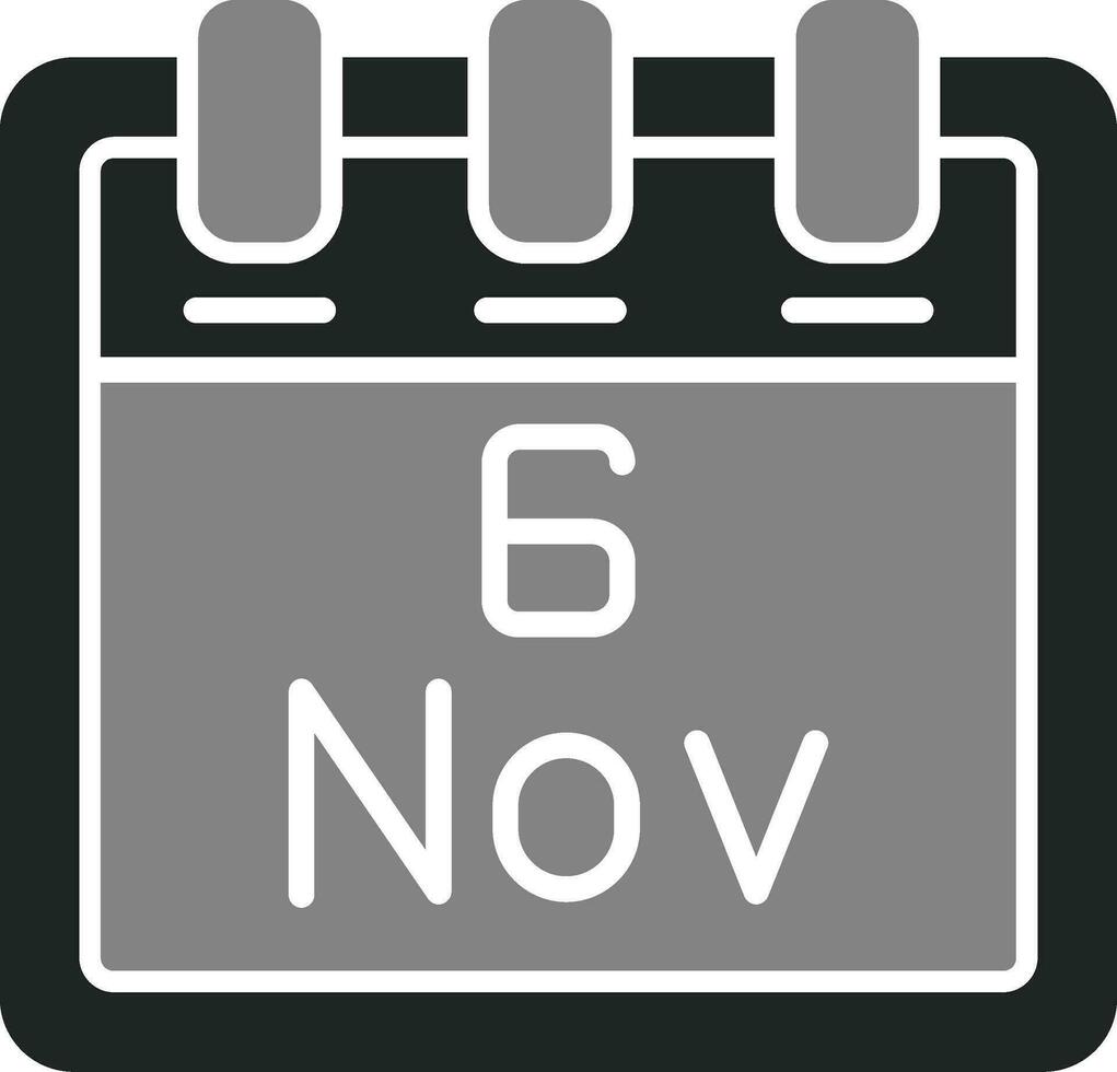 November 6 Vector Icon