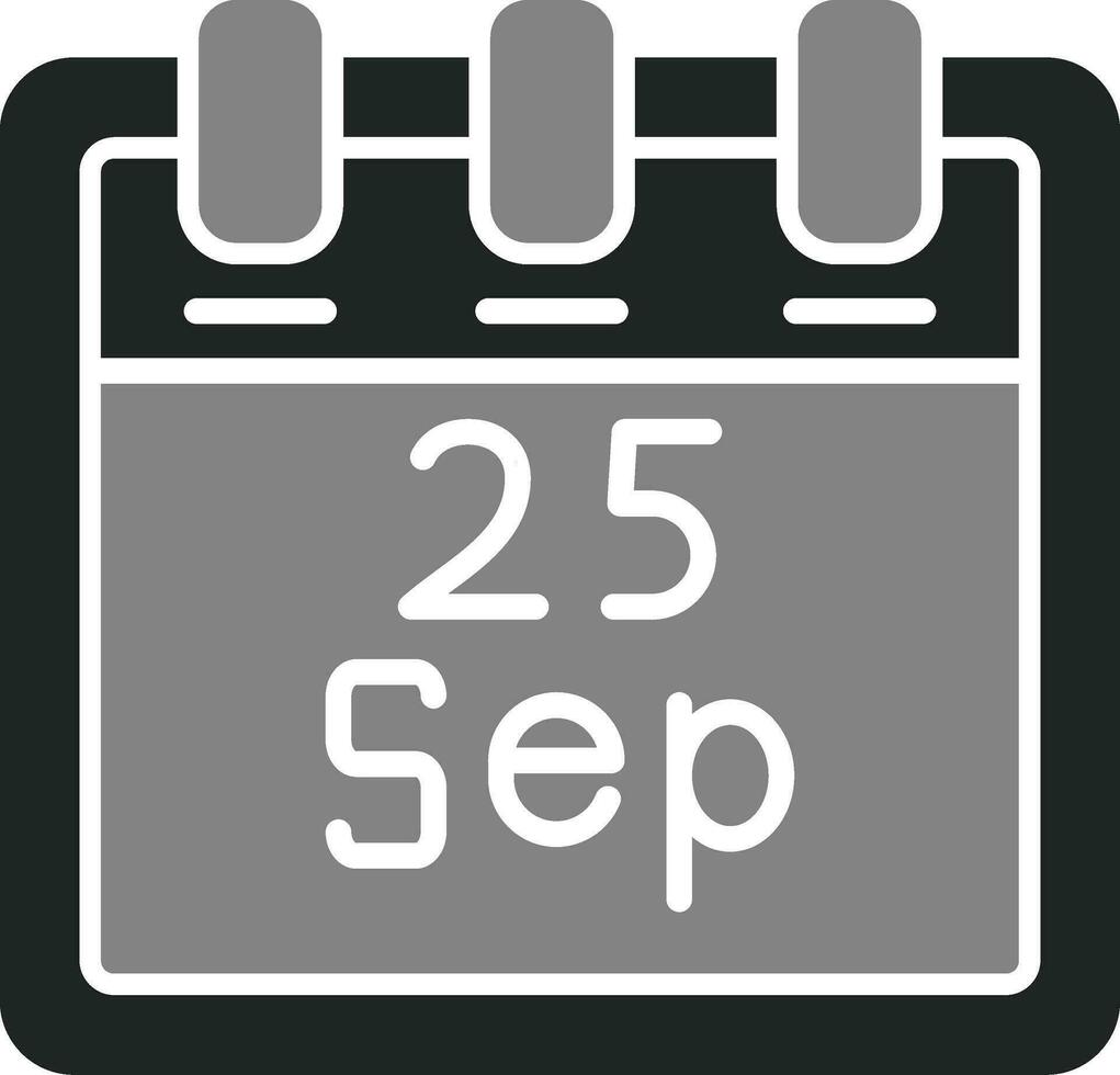 September 25 Vector Icon